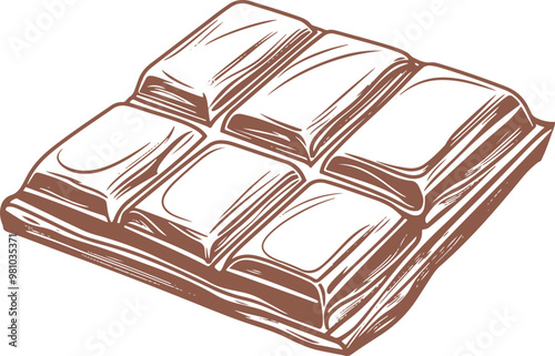 Chocolate bar clipart design illustration