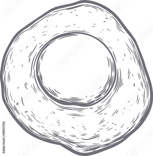 Fried egg clipart design illustration