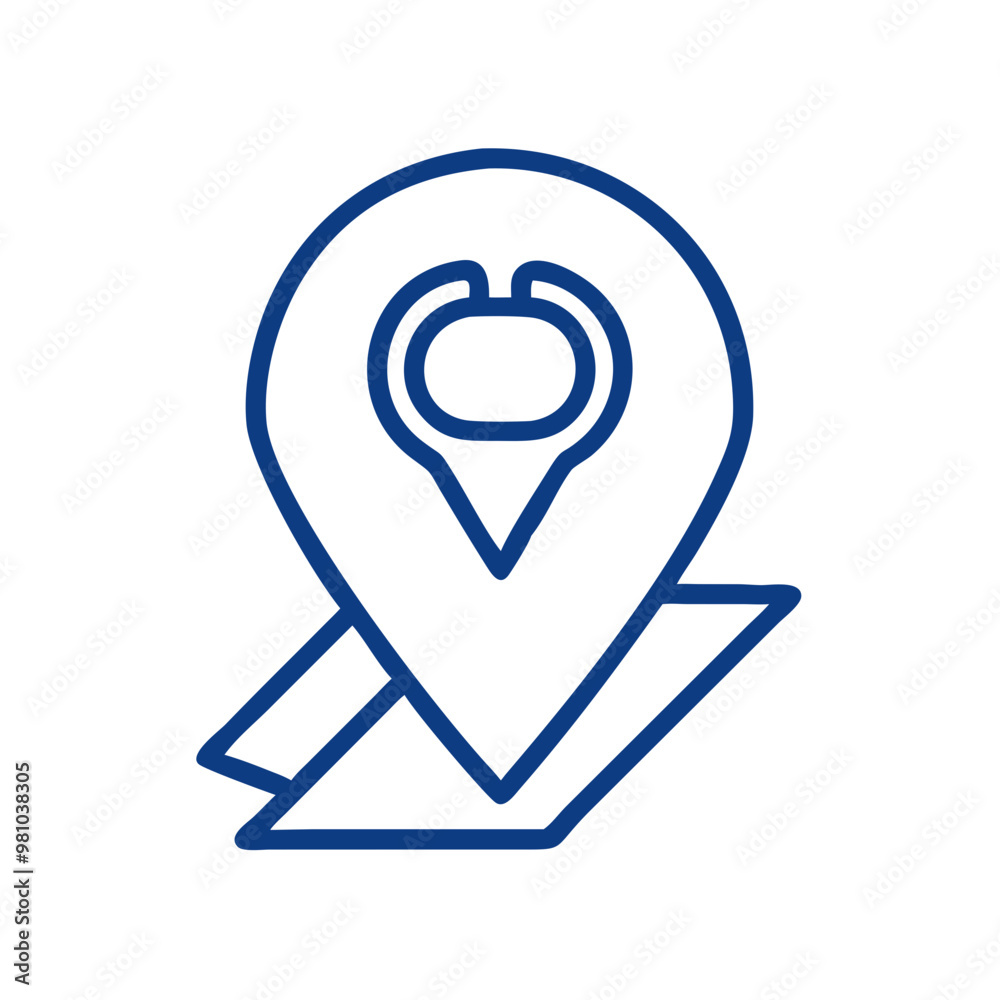 location pin icon, minimalistic design, with copy space location pin icon, minimalistic design, with copy space