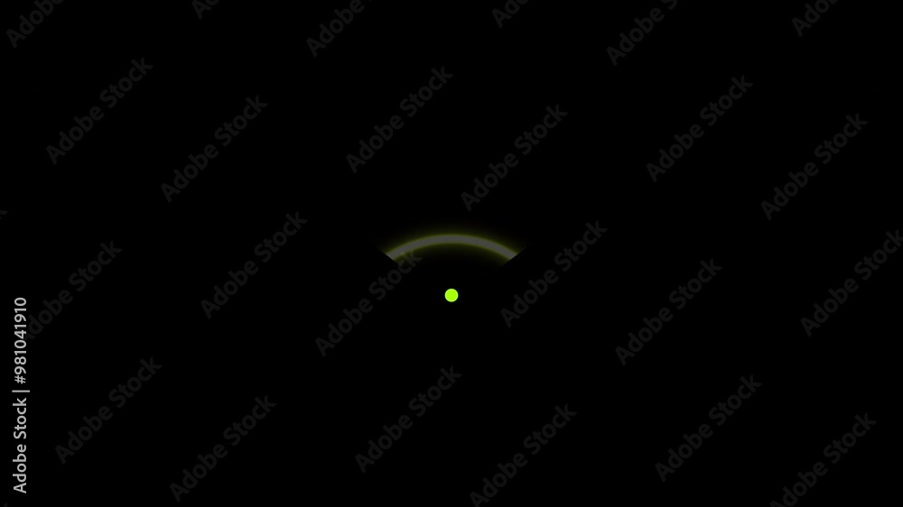 wifi neon glowing line icon isolated on black background. motion graphic animation. Wifi signal icon white on black alpha animated in 4K.