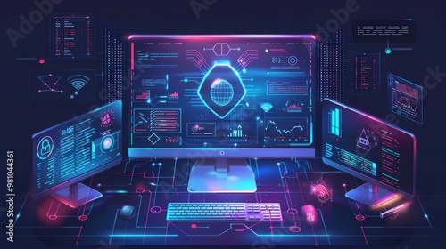 Wallpaper Mural role of cyber threat intelligence in banking security. Torontodigital.ca