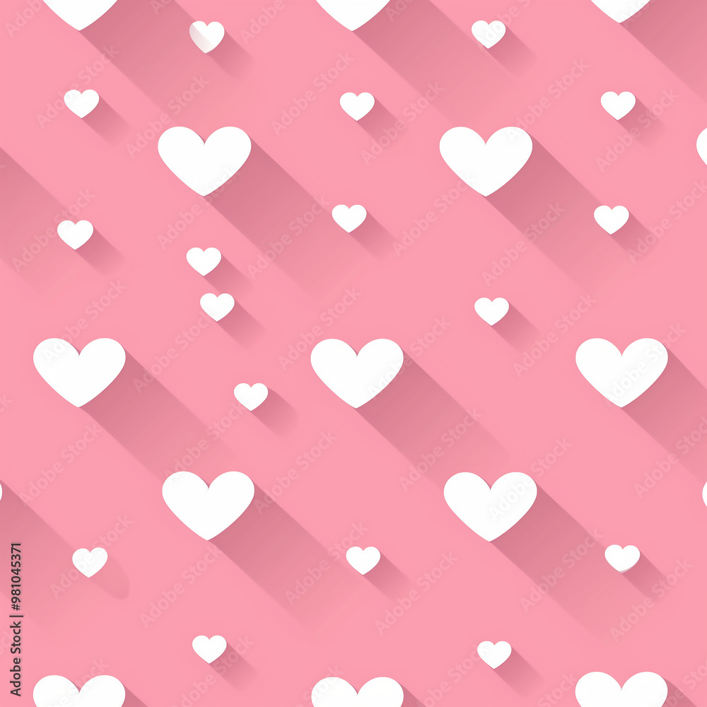 heart icon pattern pink background and white hearts heart icon pattern pink background and white hearts