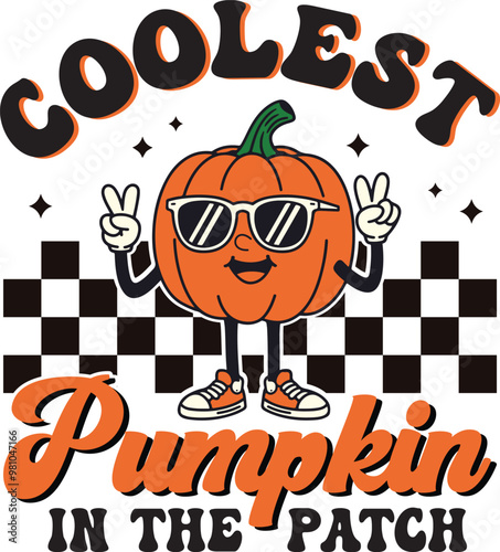 Coolest Pumpkin in the Patch, Fall Pumpkin, Fall Season, Retro Thanksgiving