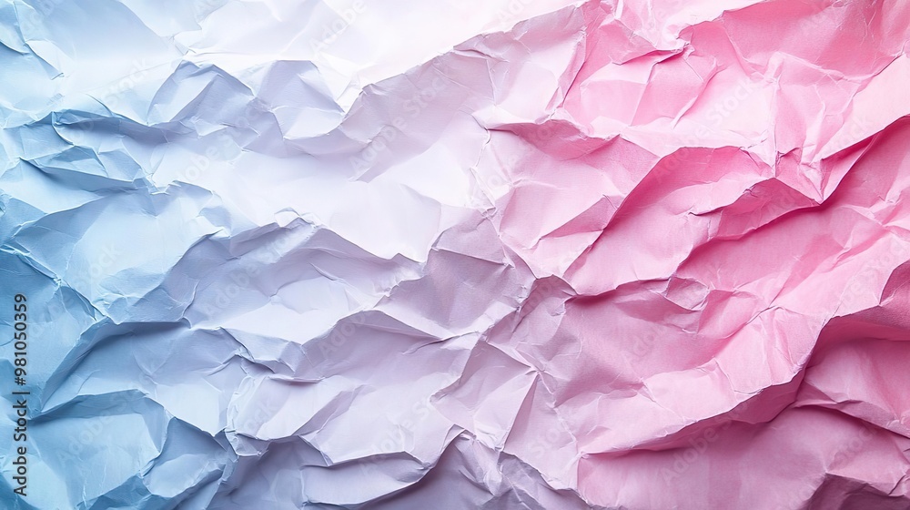 custom made wallpaper toronto digitalA close-up of crumpled paper showcasing a gradient of pink and blue hues, perfect for backgrounds and textures.