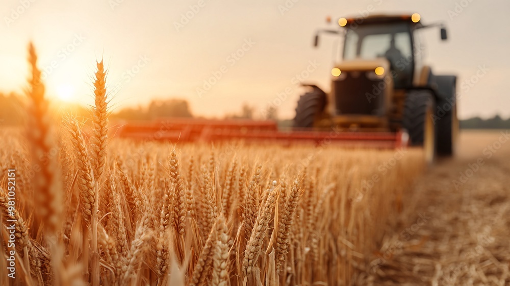 Fototapeta premium Automated Harvesting Revolution - Machine Learning and Robotic Systems Transforming Agriculture with Seamless Automation for Enhanced Efficiency and Innovation