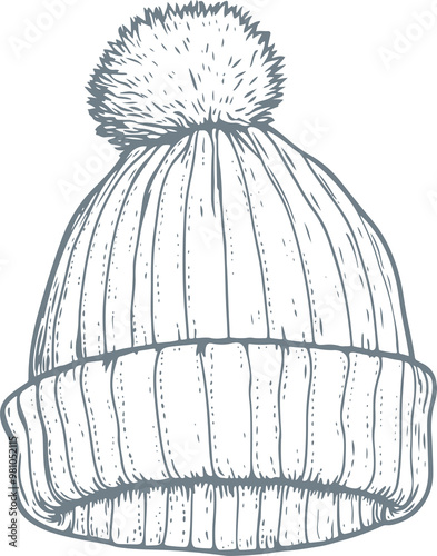 Winter hat clipart design illustration