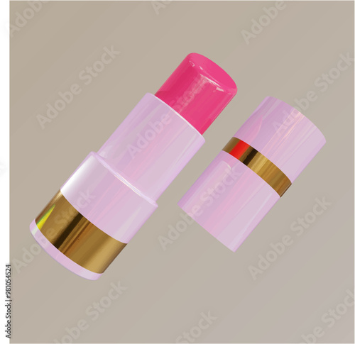pomade 3d vector pink