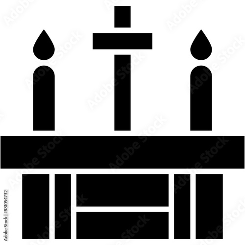 Altar, candle, church, muertos, religion Icon