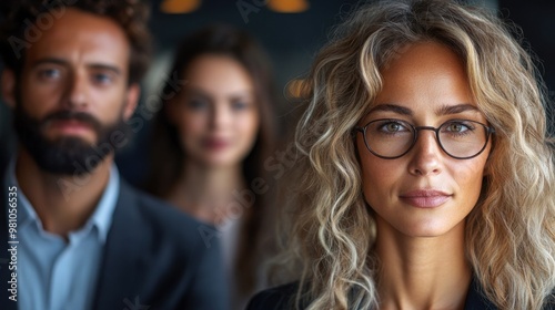 Confident and Focused: A captivating portrait of a modern businesswoman in a stylish suit, exuding confidence and determination. The image conveys a sense of professionalism, leadership, and success.