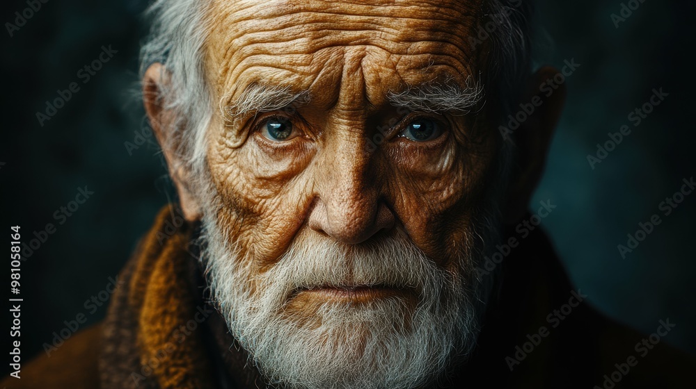 Wisdom of Generations - Portrait of an Elderly Person Surrounded by Loved Ones Conveying Lifetime of Connection and Knowledge Wisdom of Generations - Portrait of an Elderly Person Surrounded by Loved Ones Conveying Lifetime of Connection and Knowledge