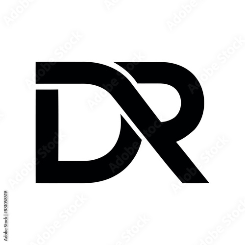 Modern dr logo icon vector