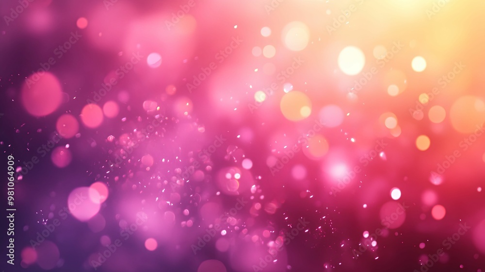 Abstract Pink and Orange Background with Glowing Circles and Specks Abstract Pink and Orange Background with Glowing Circles and Specks