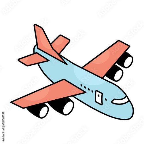 Unique design icon of air cargo