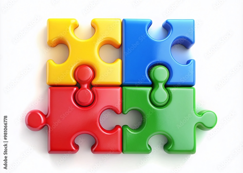 Vibrant colorful letters a, b, c, d, and e arranged creatively in a 3D puzzle piece design, symbolizing Vibrant colorful letters a, b, c, d, and e arranged creatively in a 3D puzzle piece design, symbolizing