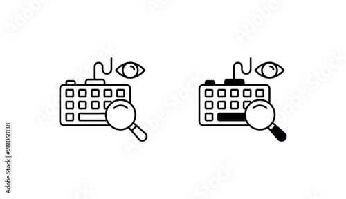 Keylogger icon design with white background stock illustration