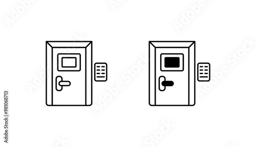 Backdoor Access icon design with white background stock illustration