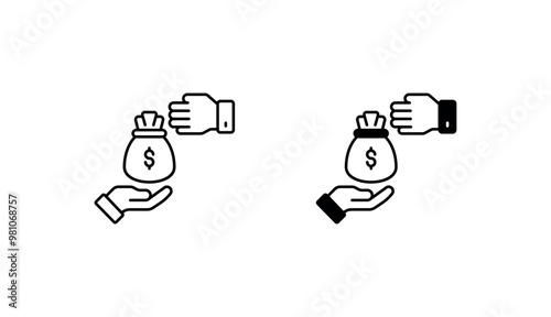 Cyber Extortion icon design with white background stock illustration