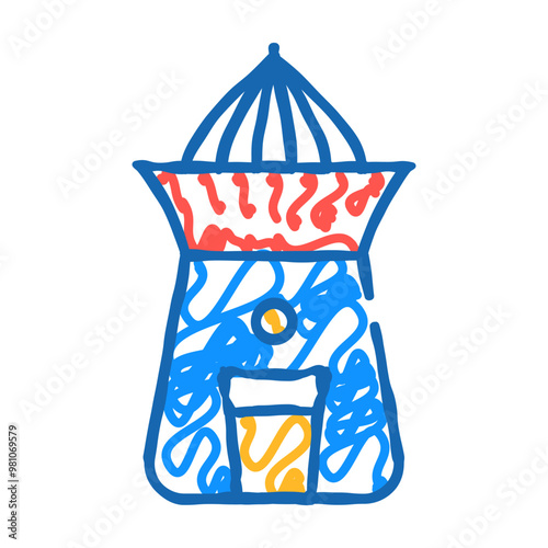juicer equipment doodle icon sketch vector. juicer equipment sign. isolated symbol illustration