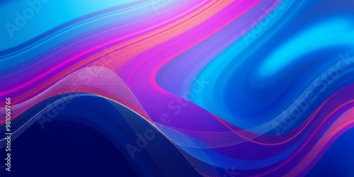 Abstract digital art with vibrant blue, purple, and pink hues.