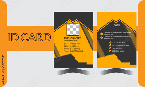 Free vector abstract id cards template 