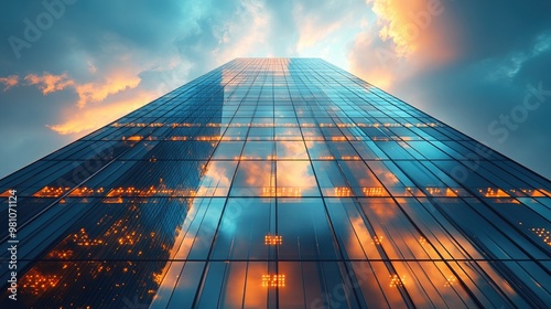 Wallpaper Mural Stunning High-Rise Building Exterior with Glass Windows for Architectural and Real Estate Projects Torontodigital.ca