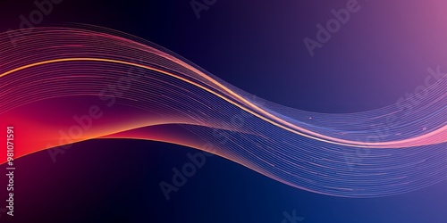 Abstract blue and red wave background