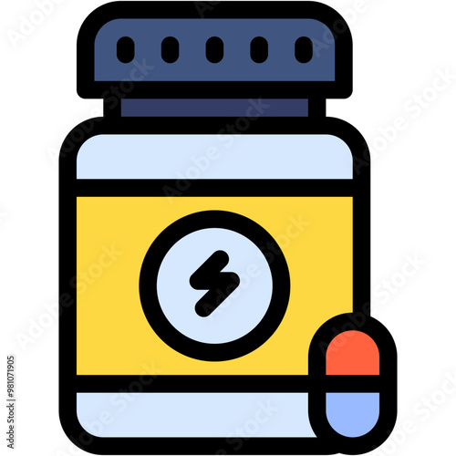 Vitamin, B+, Healthcare And Medical, Supplement, Drugs, Medicine Icon