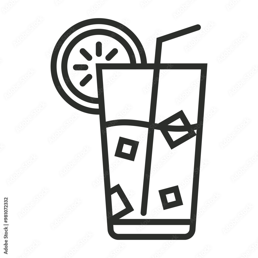 Cocktail drink icon, Summer symbol outline icon, editable vector illustration and transparent graphic element. Isolated on white background Cocktail drink icon, Summer symbol outline icon, editable vector illustration and transparent graphic element. Isolated on white background