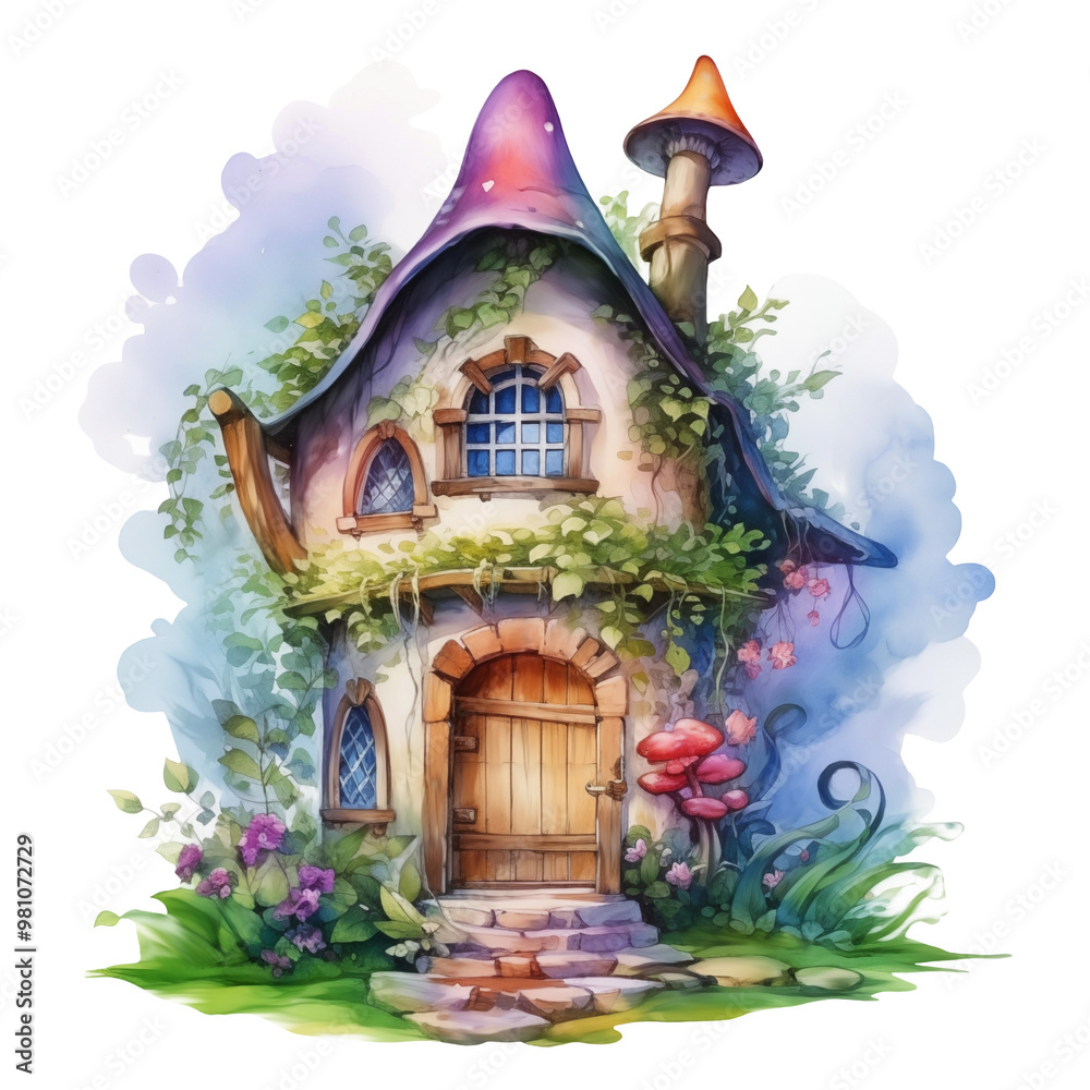 Fototapeta premium The Good Witch's House illustration 