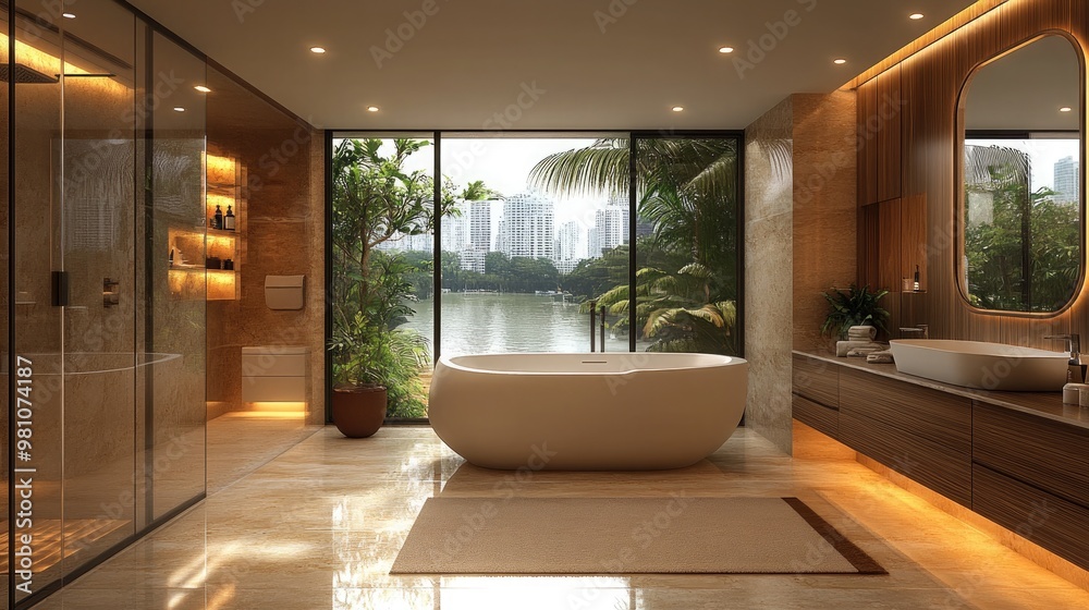 custom made wallpaper toronto digitalSleek Luxury Modern Bathroom Interior Design for Elegant Spaces