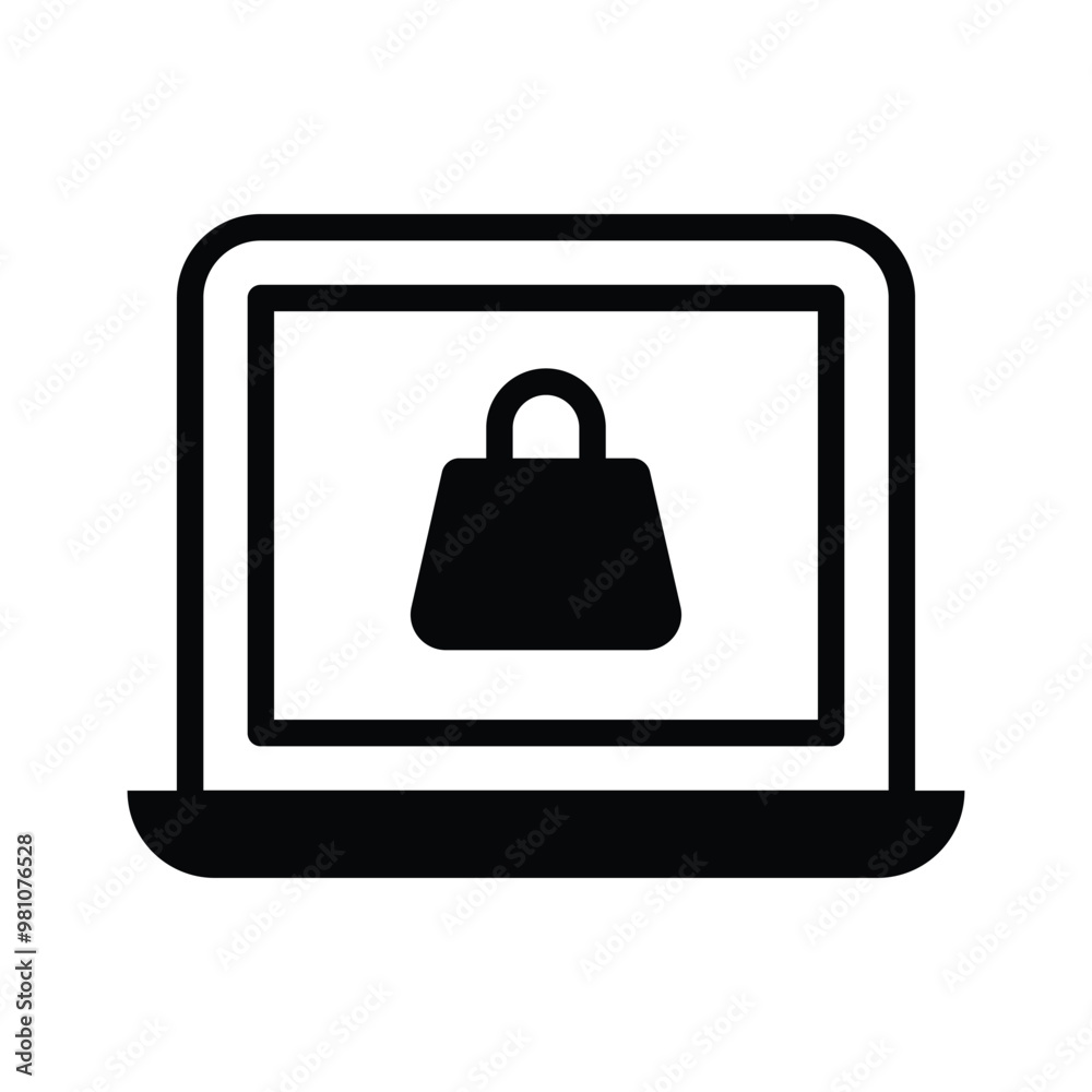 Shop easily with this online shopping icon for digital retail needs Shop easily with this online shopping icon for digital retail needs