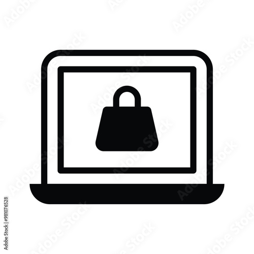 Shop easily with this online shopping icon for digital retail needs