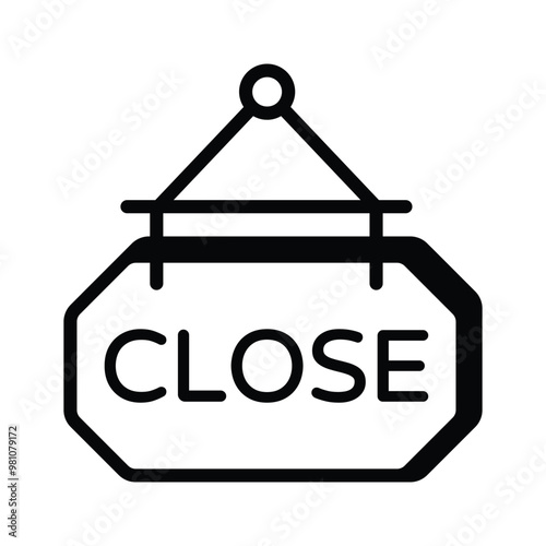 Show closure with this close sign icon for business hours