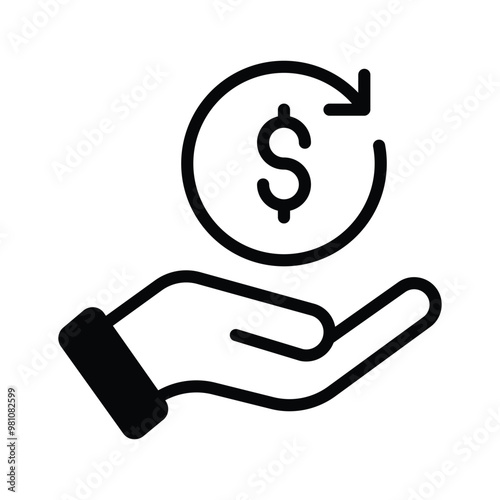 Ensure refunds with this money back icon for customer satisfaction