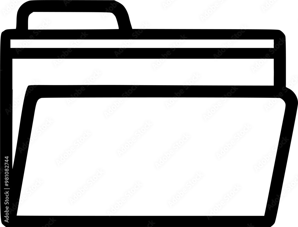 Folder outline icon. linear style sign for mobile concept and web sign, symbol, vector, art Folder outline icon. linear style sign for mobile concept and web sign, symbol, vector, art