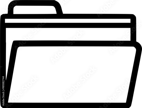 Folder outline icon. linear style sign for mobile concept and web sign, symbol, vector, art