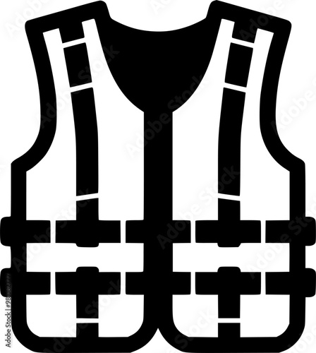 Safety vest vector icon. filled flat sign for mobile concept and web sign, symbol, vector, art