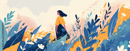 Ethereal Haze Vector flat minimalistic isolated illustration