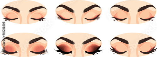 Eyebrow shaping tutorial, Vector flat minimalistic isolated illustration -
