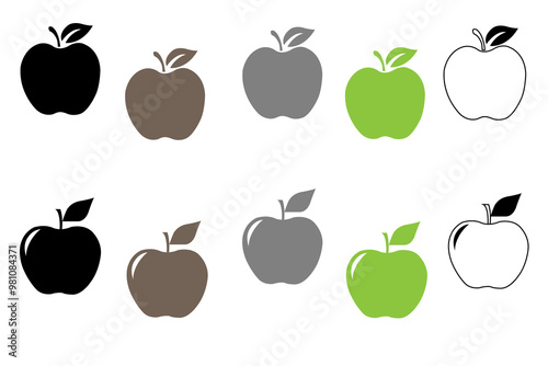 Set of apple icon photo