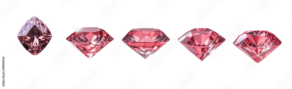 Pink diamond on a transparent background Pink diamond on a transparent background