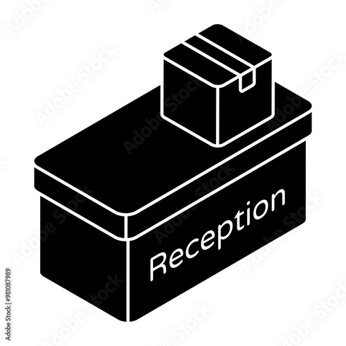 Premium download icon of reception desk