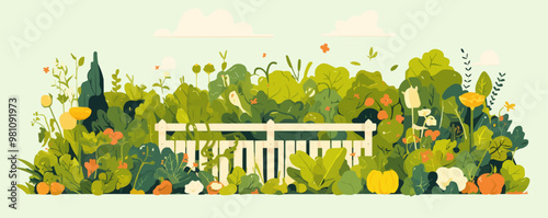 Garden Delight Vector flat minimalistic isolated illustration