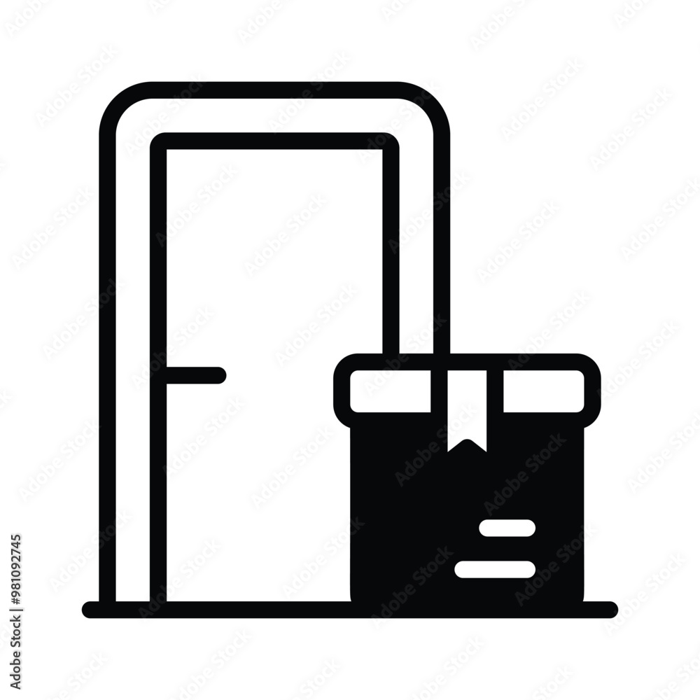 Door delivery icon for tracking and managing home delivery services Door delivery icon for tracking and managing home delivery services