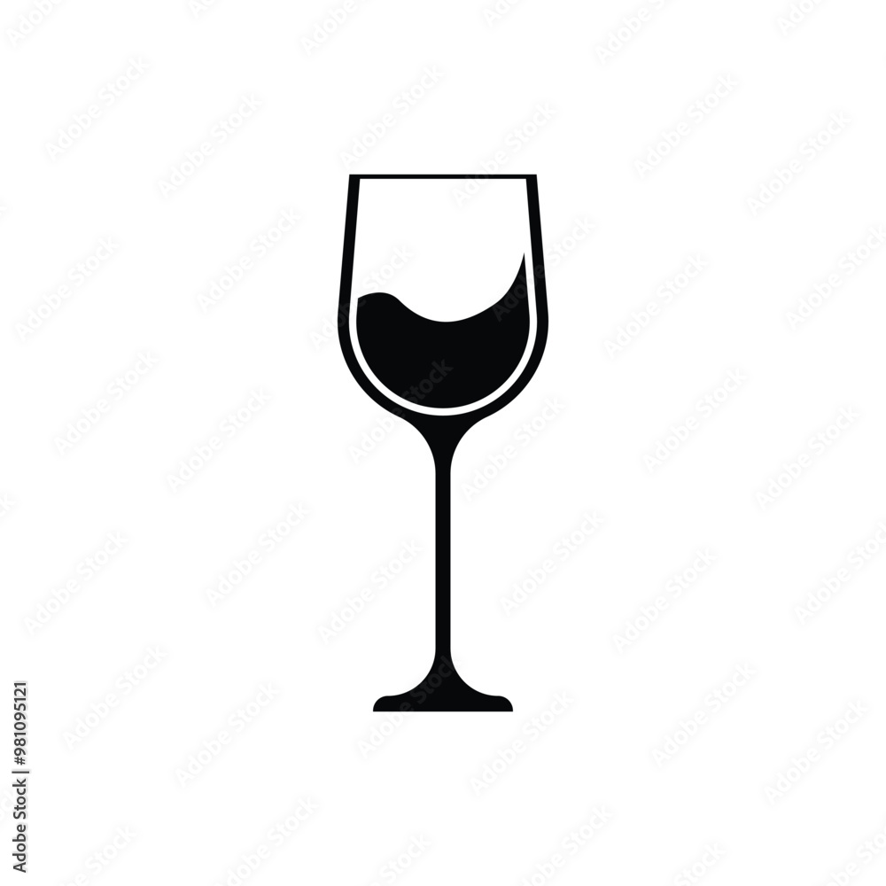 Wine glass icon isolated on white background Wine glass icon isolated on white background