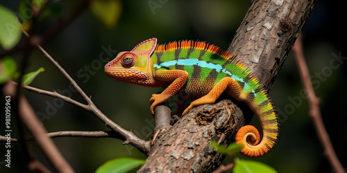 chameleon, white background, animal, multi colored, lizard, anim