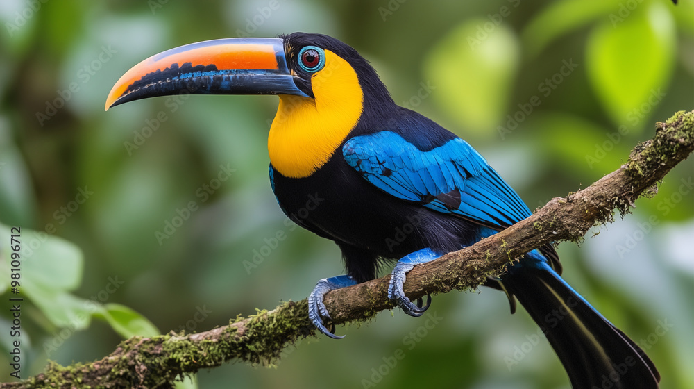 Obraz premium Toucan on a tree branch