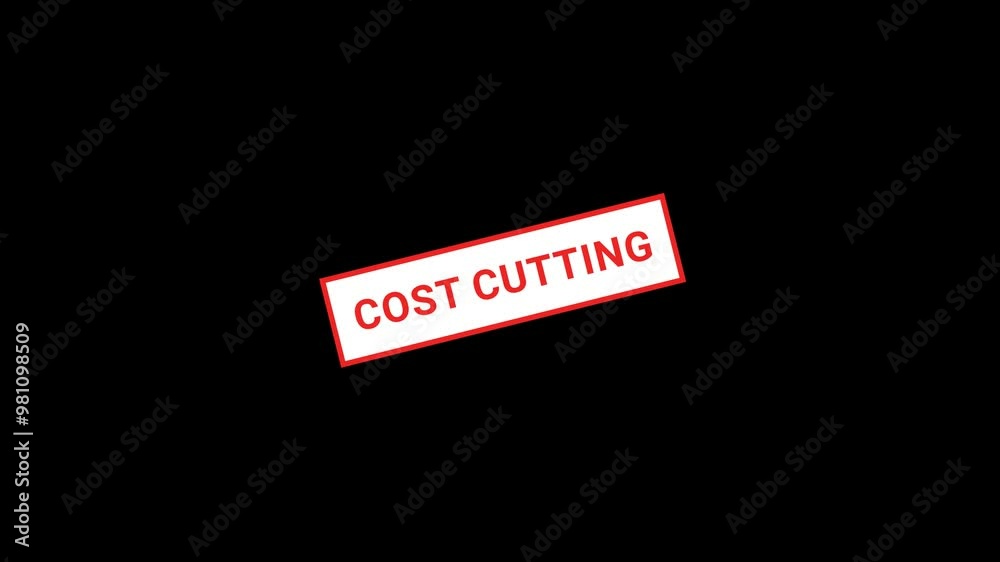 Cost cutting Text Stamp Effect Animation Cost cutting Text Stamp Effect Animation