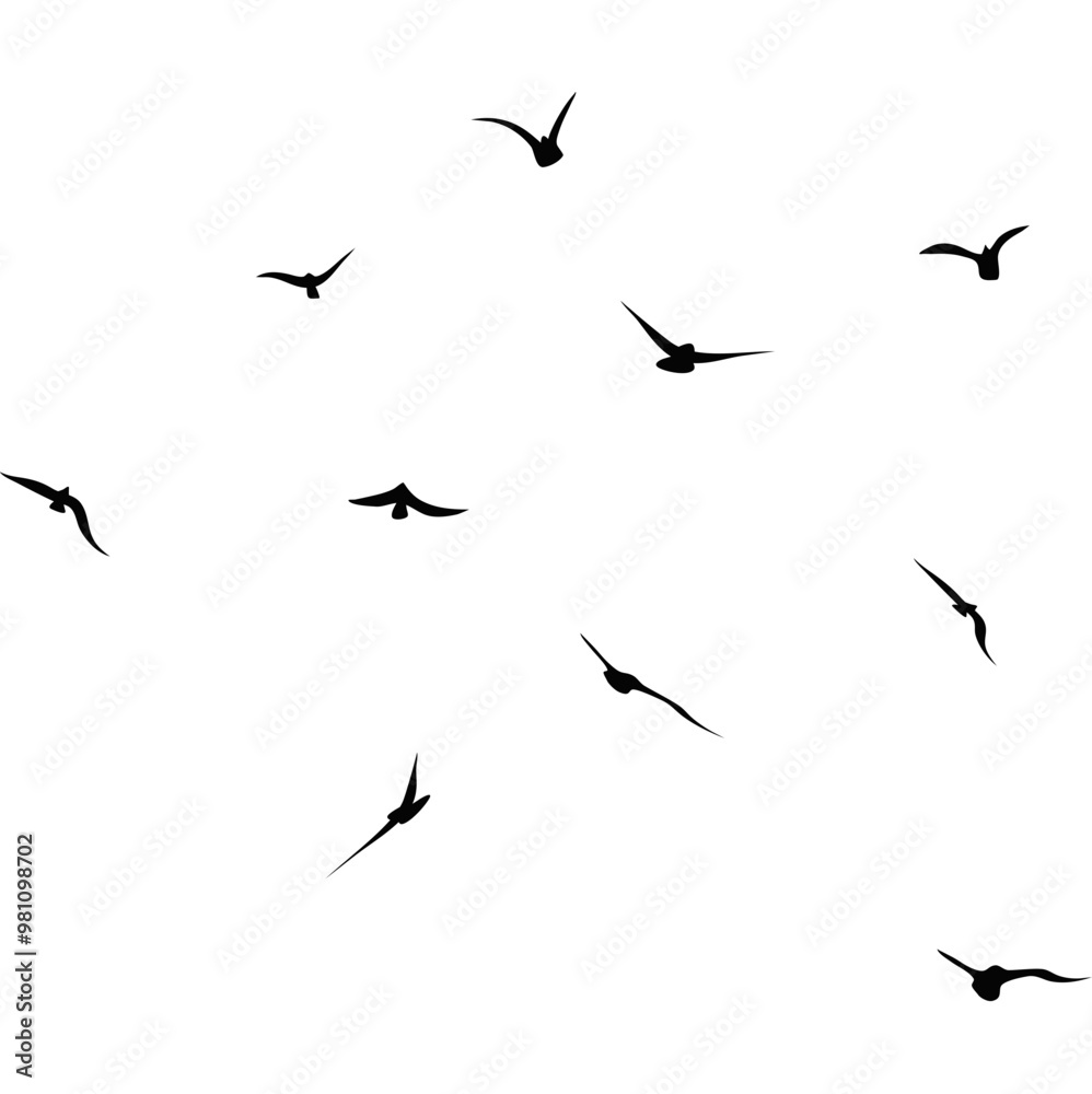 Obraz premium A Flock of Flying Birds