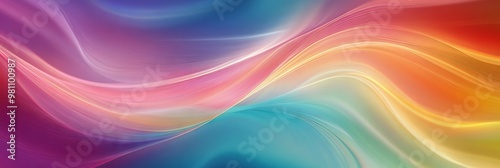 Elegant and Dreamy Abstract Colorful Background with Soft Waves - AI generated illustration.